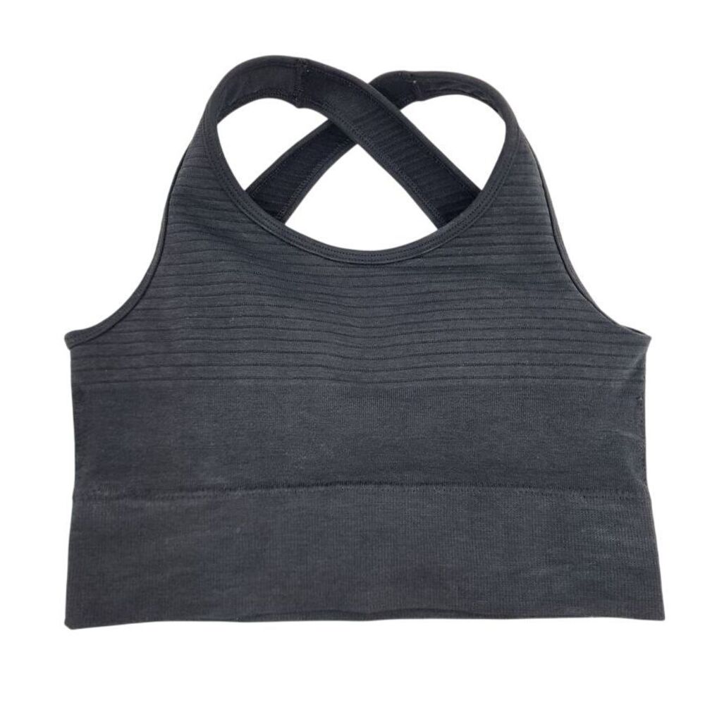 Alphalete Sports Bra Women's XS Vault Workout Cross Back Top Black